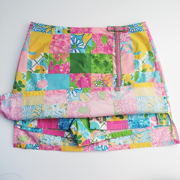🎉 LILLY PULITZER Rainbow Patch Skort - Picture 2 of 4