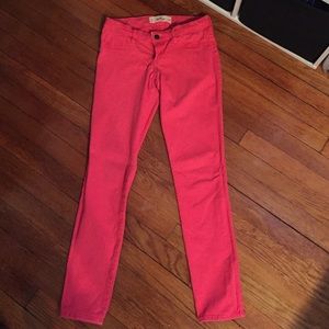 Hollister jeans size 3 color pink