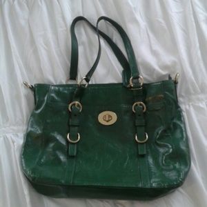 Green Coach bag-(unsure that this is genuine)