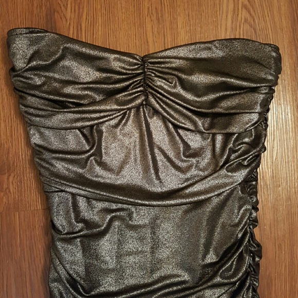 DONATED* Metallic Strapless Dress - Picture 2 of 3