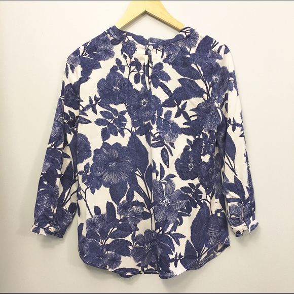 Porridge Sketched Floral Popover/ Blouse - Picture 2 of 4