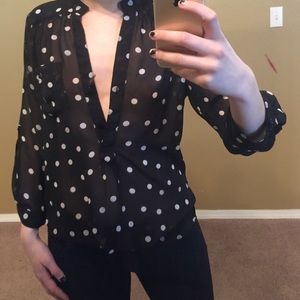 Polka dot blouse