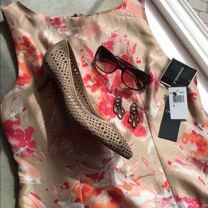 Chetta B silk like floral dress