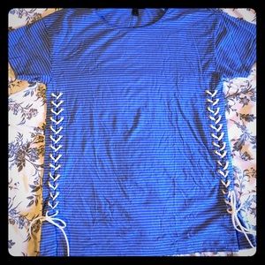 Jcrew Blue and White striped shirt