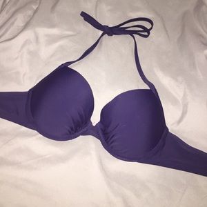 Navy Push up Swim Top