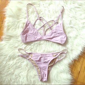 Tobi Lilac Strappy Bikini