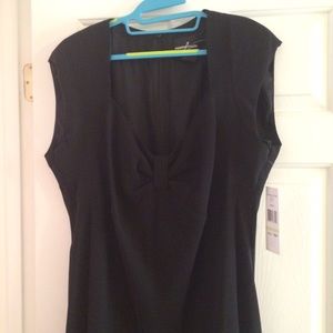 Dress, black, short sleeve, Sz 18