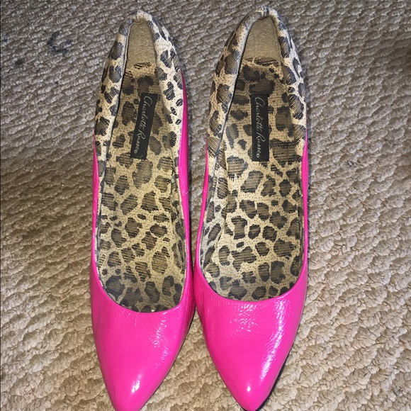 Sexy hot pink cheetah print heels