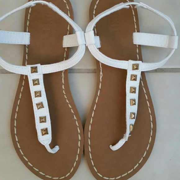 White sandals