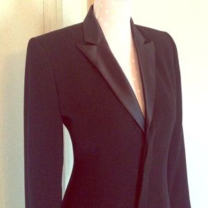RL long tuxedo dress jacket Satin trim