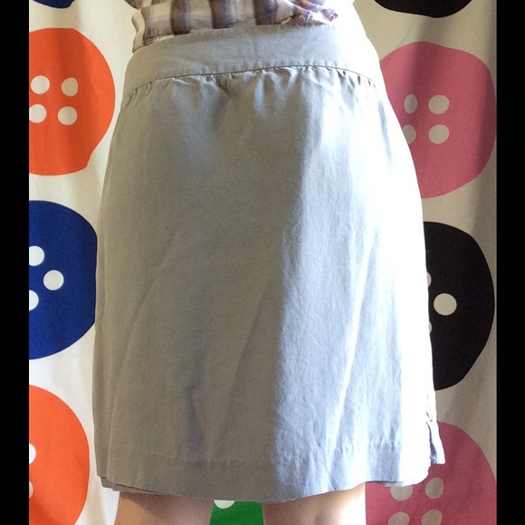 GIFTED 🎁AT LOFT Silk Grey Overlap Petal Skirt - Picture 3 of 4