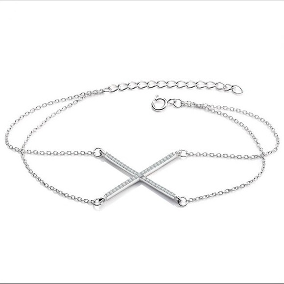 🎉SALE🎉Pave CZ "X" Bracelet