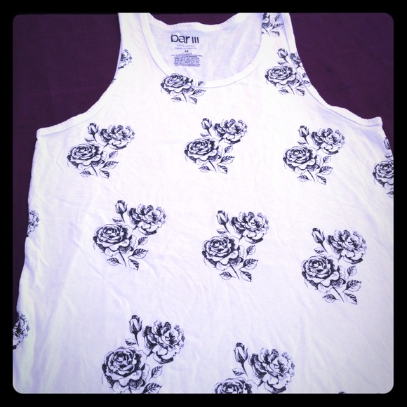 Bar III Rose Print Tank top