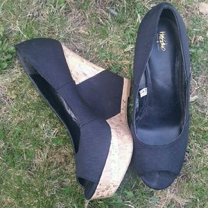 Price⬇open toe cork wedges