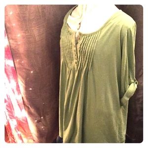 Plus Size 1x Light Green Tunic Woman Within