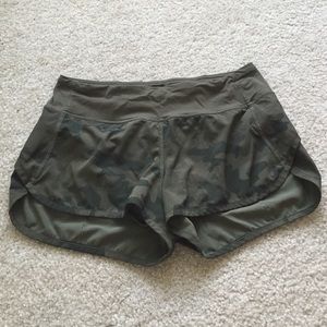 RARE Green Camo Speed Run Shorts