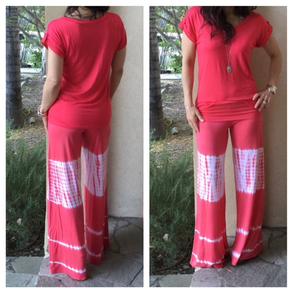 Gorgeous Coral tie dye pants - Picture 4 of 4