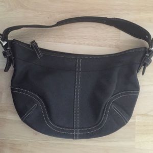 Coach small black leather shoulder/handbag