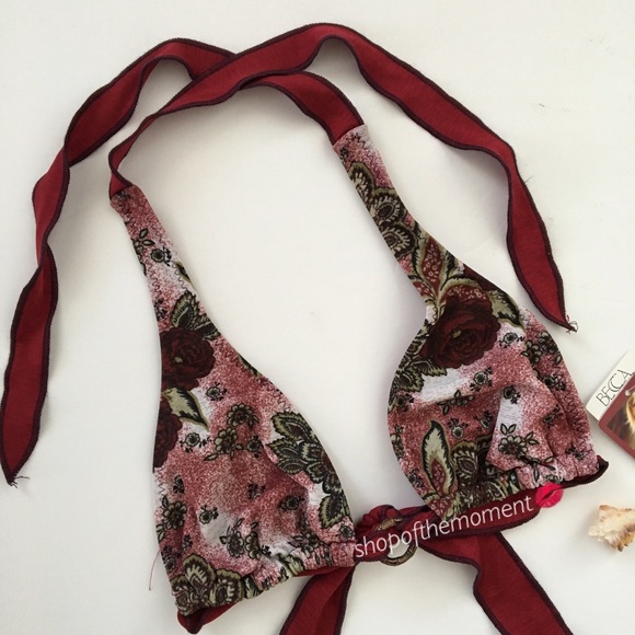 🌹🆕 Becca ♡ String Bikini Top ♡ Roses + Ivy - Picture 2 of 8