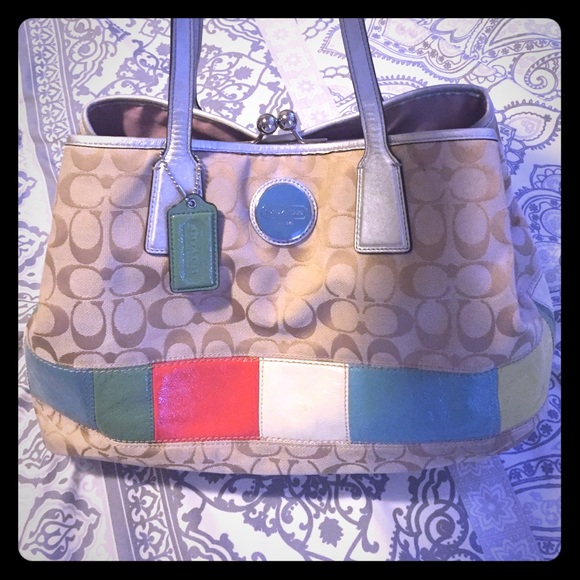 Authentic Coach ColorBlock Purse