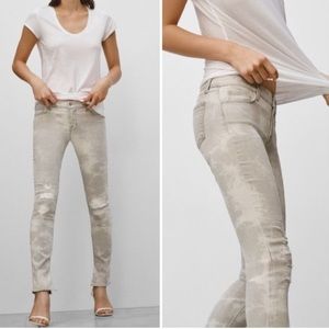 J Brand Tie-dye Distressed Rail Skinny Jeans