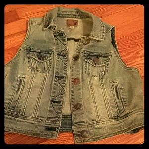 American Eagle Outfitters jean vest