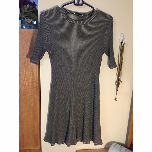 Grey ribbed Zara dress
