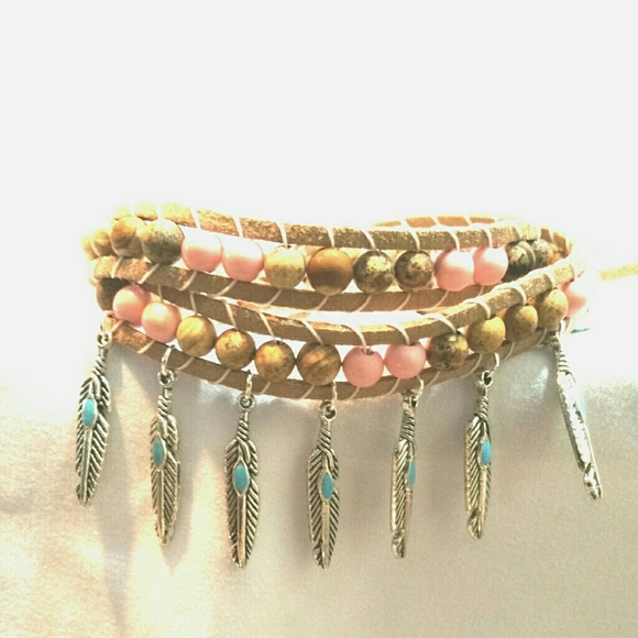 Beaded Double Wrapped Bracelet