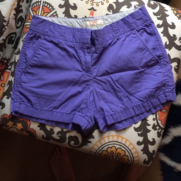 Purple J. Crew broken-in chino shorts