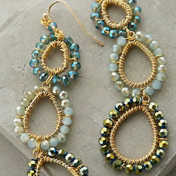 NEW Anthropologie Beaded Lochan Earrings