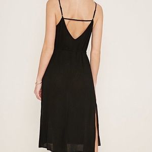 Belted cutout cami dress (in blue)