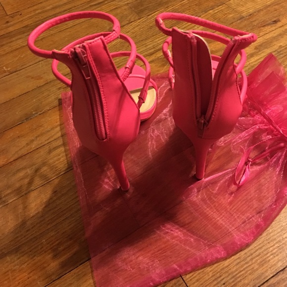 Pink Strappy Heels *Worn Once* 🌺 - Picture 3 of 4