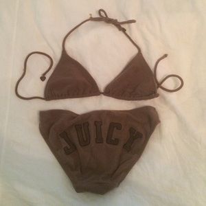 Juicy couture mocha terry bikini
