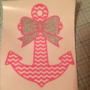 Chevron Bow Anchor Car Decal