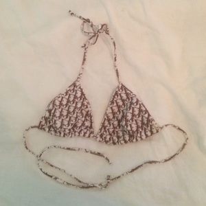 Dior print bikini top