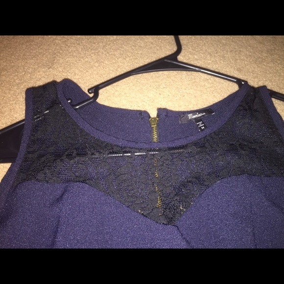 Dark Blue Cocktail Dress - Picture 2 of 2