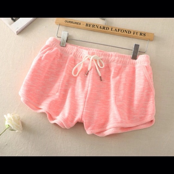 🌸 SALE! XL Soft Pink Drawstring Lounge Gym Shorts - Picture 3 of 4