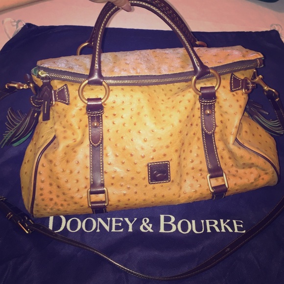 Dooney & Bourke Handbags - DOONEY & BOURKE TASSLED SATCHEL - NATURAL LEATHER