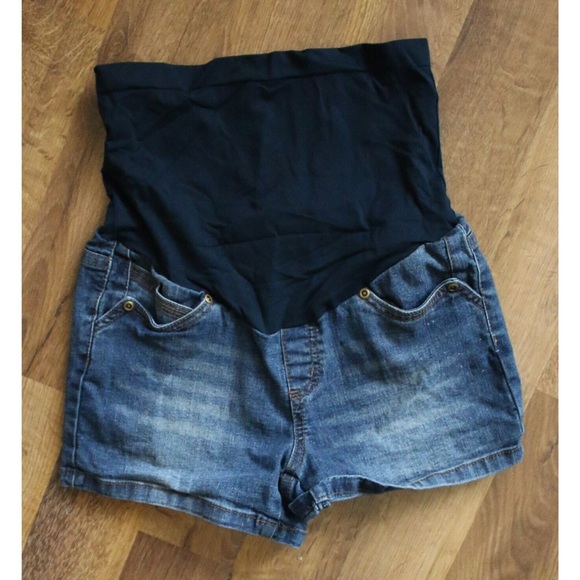 Maternity jean shorts