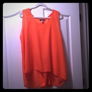 Sleeveless sheer top