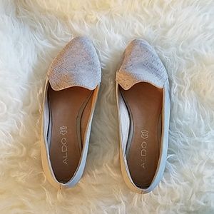 ALDO gray textured flats!