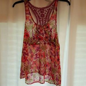 Floral Tank. NEVER WORN.
