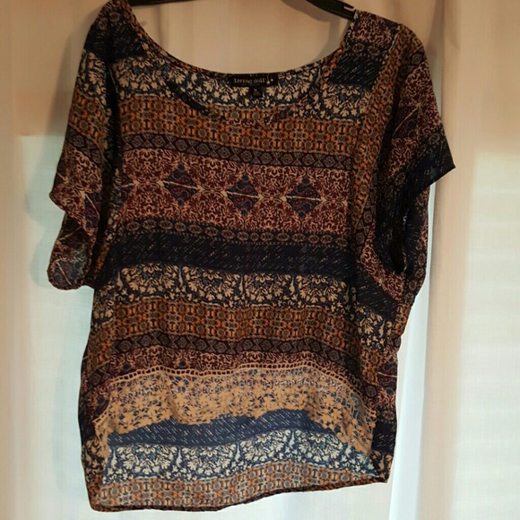 Multi-patterned top. WORN ONCE.