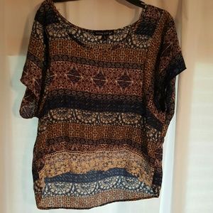 Multi-patterned top. WORN ONCE.