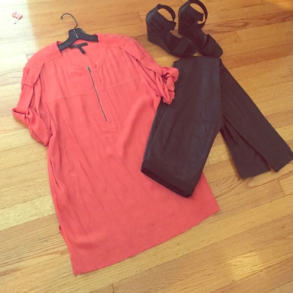 Orange tunic top