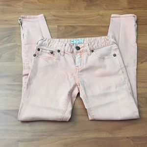 Free people pink milenium cropped skinny sz 24