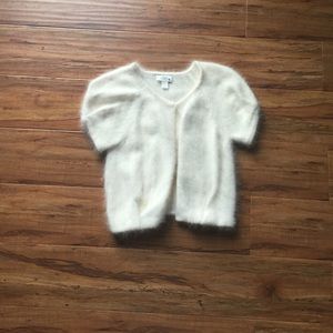 Open front cream cardigan