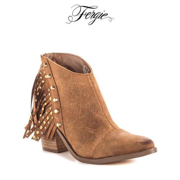 Fergie Studded Fringe Booties