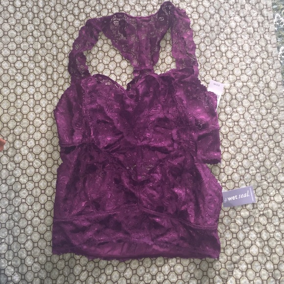Plum Racerback Lace Bralette