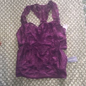 Plum Racerback Lace Bralette